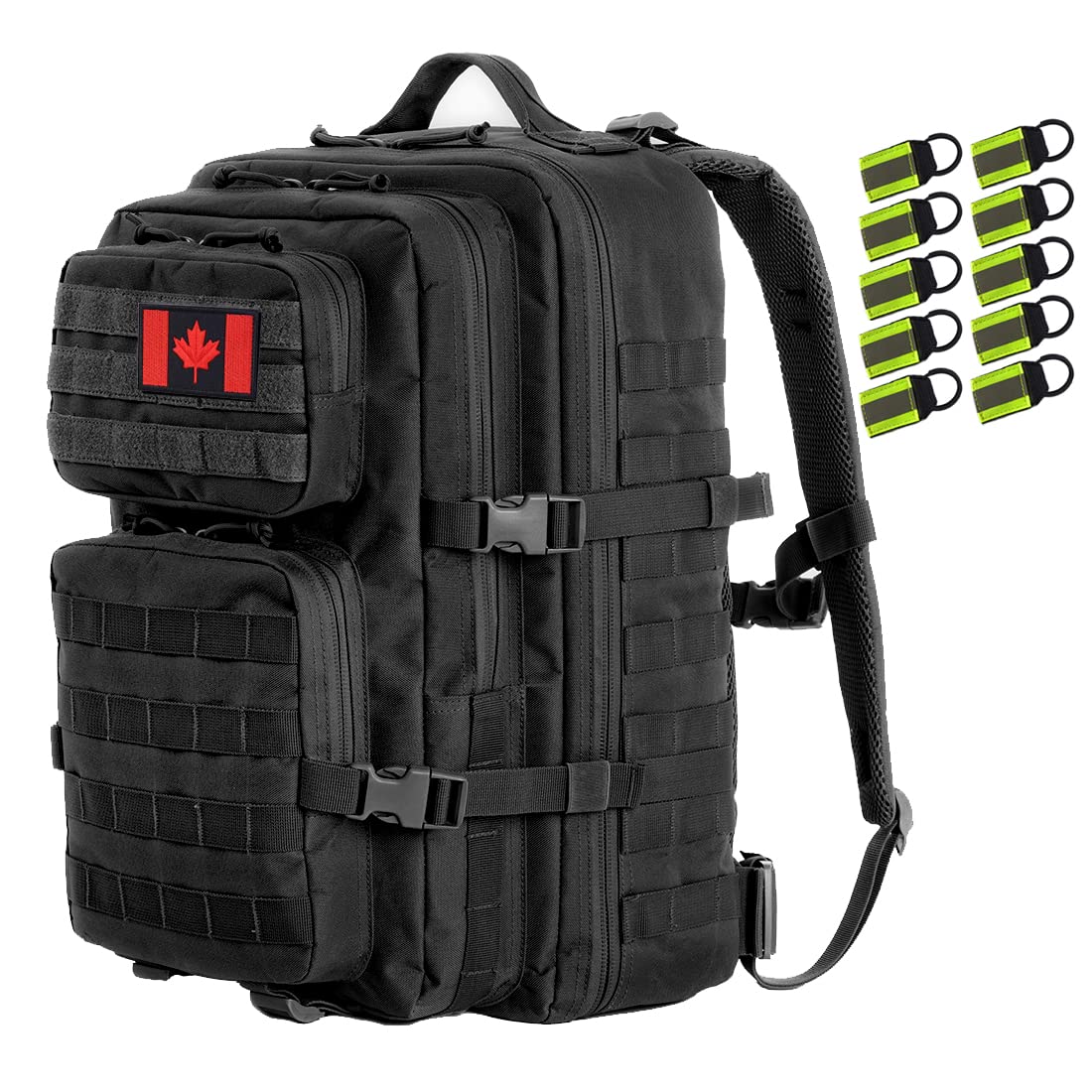 ANJINU 42L Tactical Military Backpack with MOLLE System - Durable Hiking Daypack for Outdoor Camping, Travel & Emergency Survival Gear
