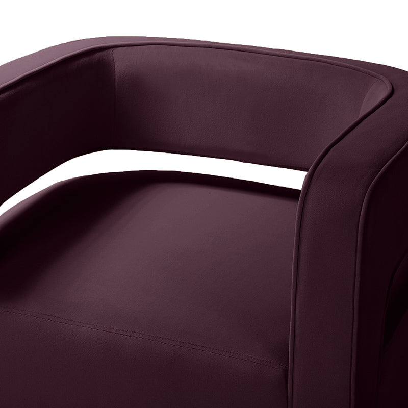 Agata Velvet Swivel Barrel Armchair - Modern Velvet Accent Chair with 360° Rotation for Living Room, Bedroom & Office