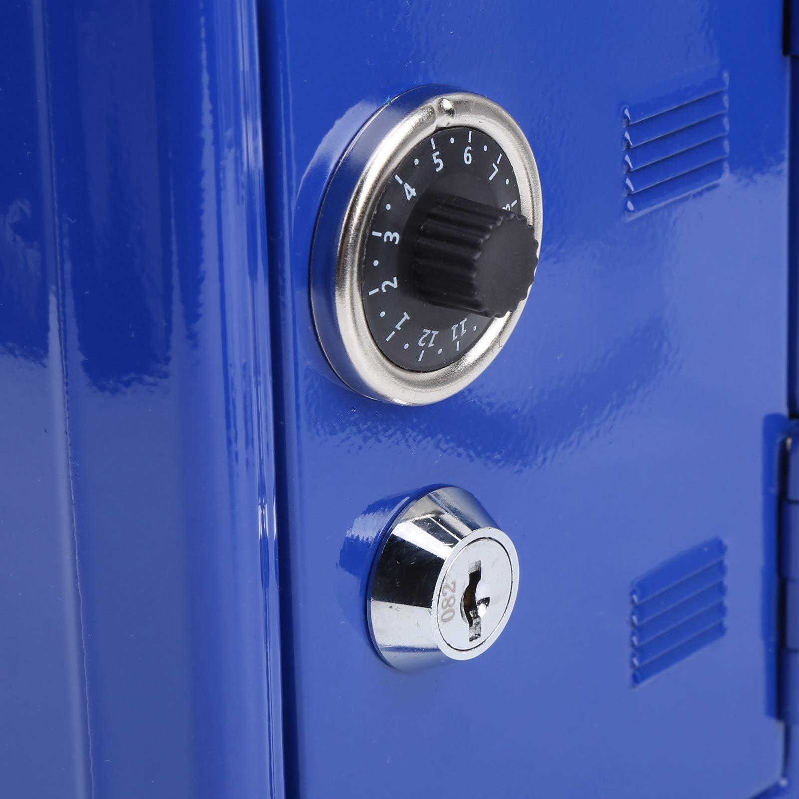 Kids Lock Box - Metal Mini Money Box & Piggy Bank with Key Lock for Home, Savings, and Allowance (Blue) - Perfect for Teaching Children Money Management & Safe Storage