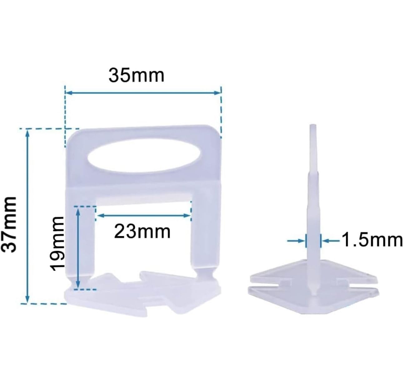 Professional Tile Leveling System Clips & Spacers - 1/16