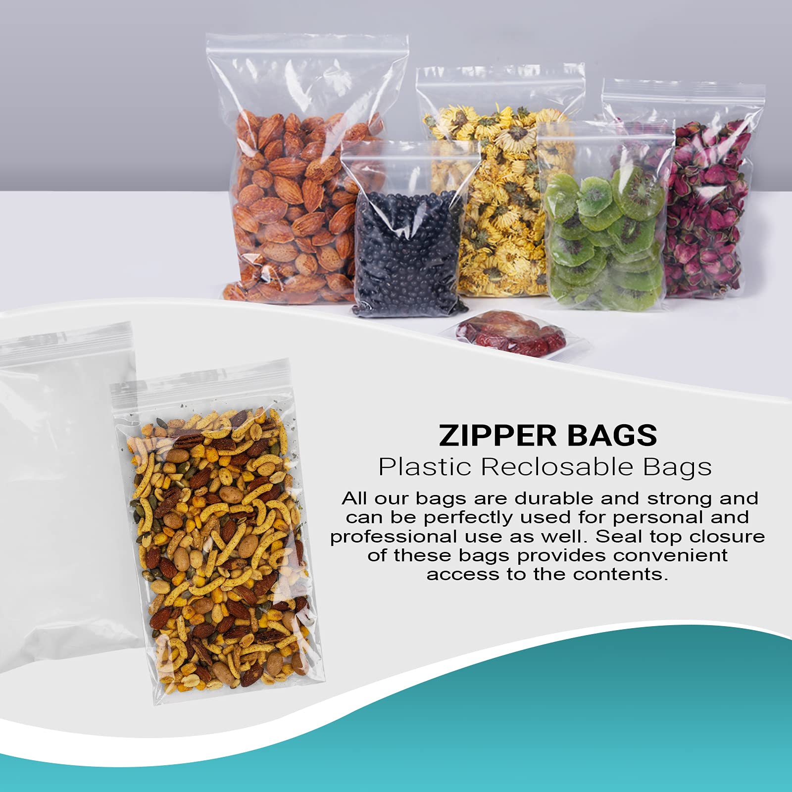 APQ 6x12 Inch Clear Reclosable Zipper Bags - 1000 Pack of 2 Mil Thick Waterproof Plastic Storage Bags with Secure Zipper Closure | Perfect for Jewelry, Crafts, Beads, Small Parts & Industrial Use | Great for Organizing, Storing & Protecting Valuables