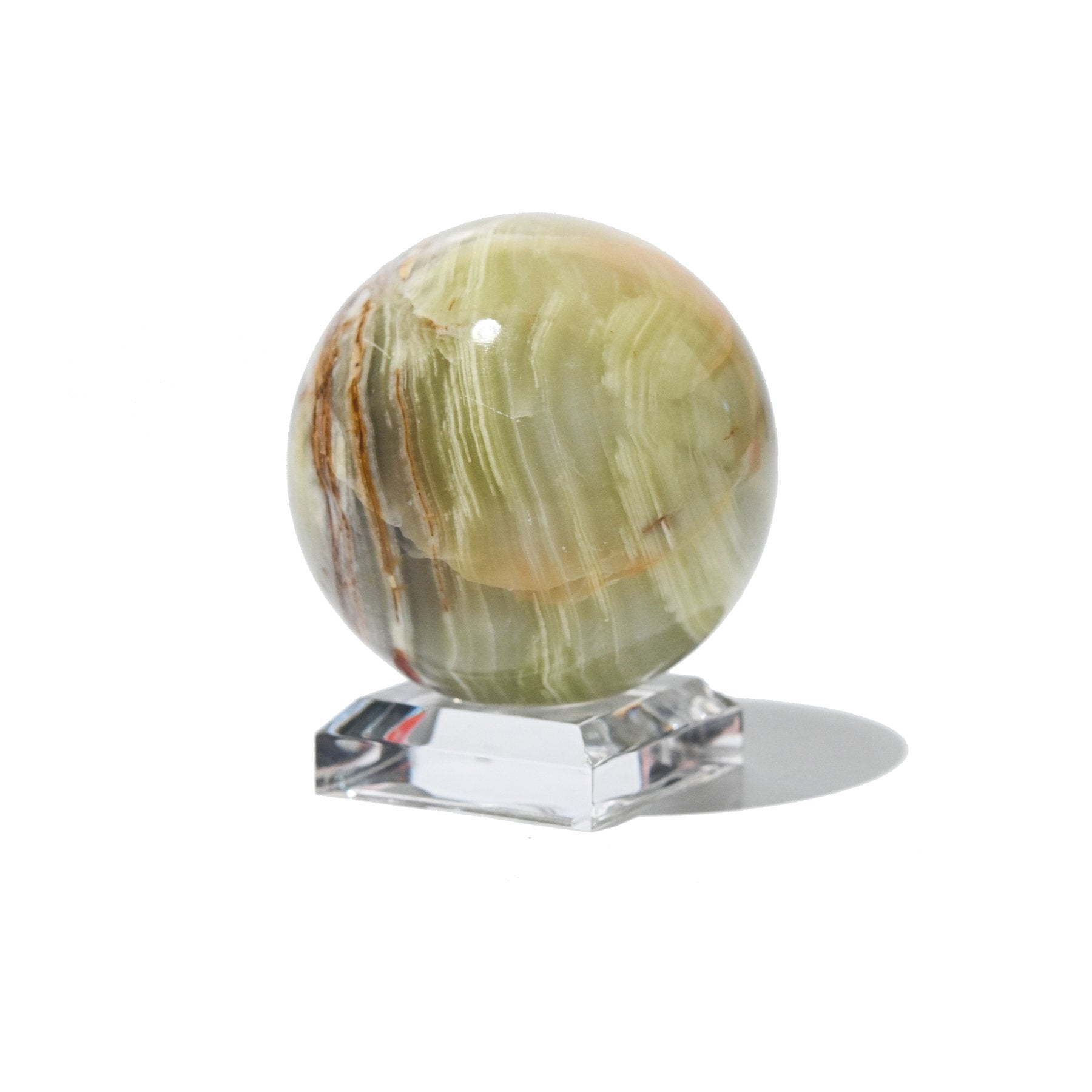 Natural Green Onyx Sphere - Healing Crystal for Meditation, Yoga & Home Decor | Perfect for Energy Balancing, Spiritual Growth & Feng Shui