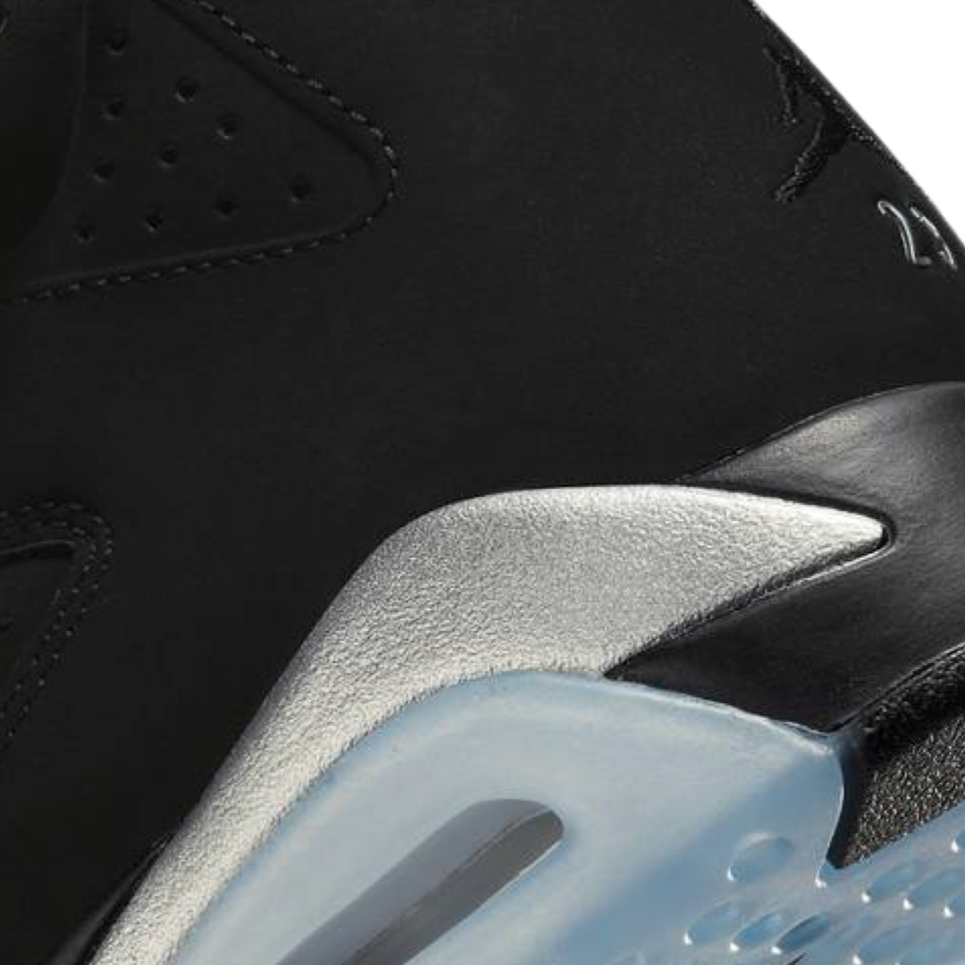 Air Jordan 6 Retro Men's Basketball Shoes - Black/Metallic Silver for Streetwear & Sneaker Collection | Perfect for Casual Wear, Sports & Sneakerhead Fashion