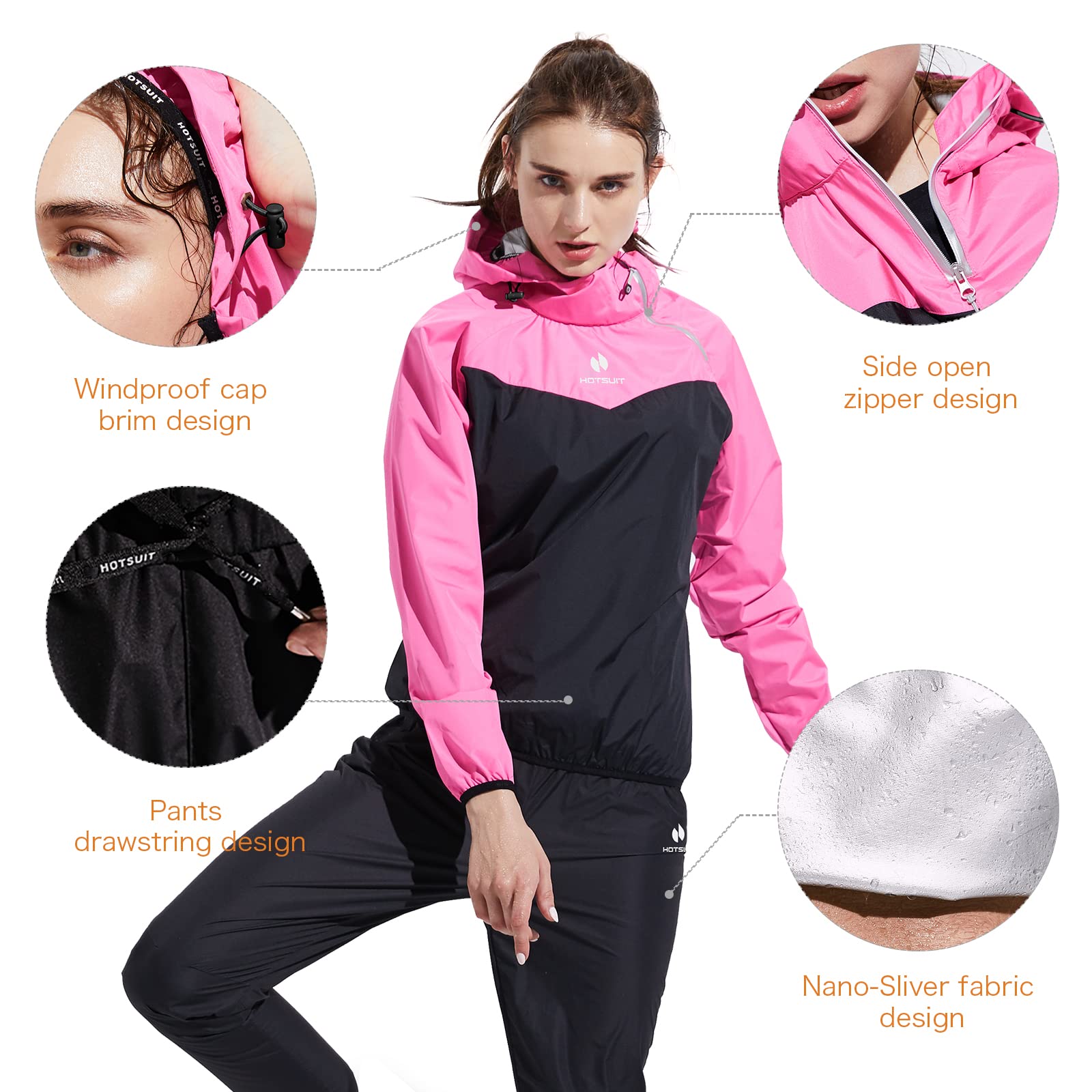HOTSUIT Women's Sauna Suit for Weight Loss - Sweat Workout Jacket for Boxing, Gym & Fitness Training - Perfect for Cardio, Running & Intense Exercise Sessions