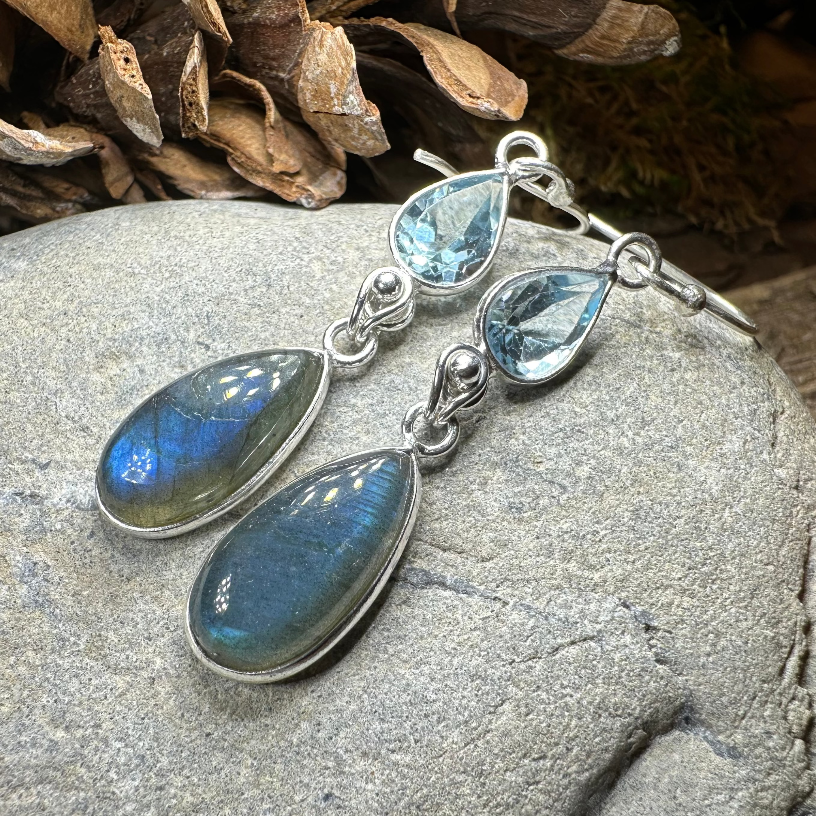 Celtic Waters Earrings - Handmade Sterling Silver Celtic Knot Dangle Earrings for Women | Perfect for Weddings, Parties & Everyday Wear