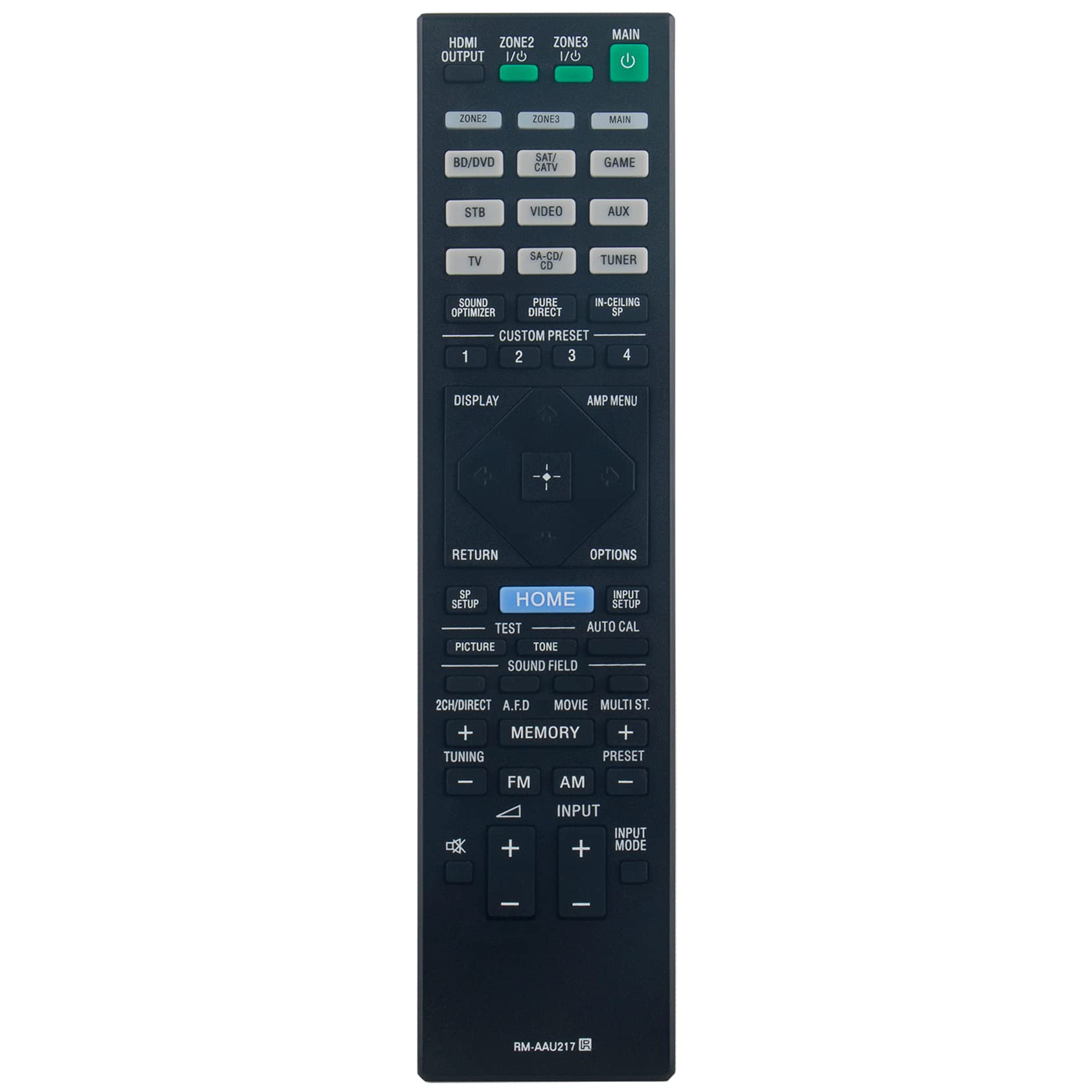 Original Remote Control Replacement for Sony STR-ZA5000ES/ZA3100ES/ZA2100ES/ZA1100ES Multi-Channel AV Receiver - Perfect for Home Theater & Audio System Setup