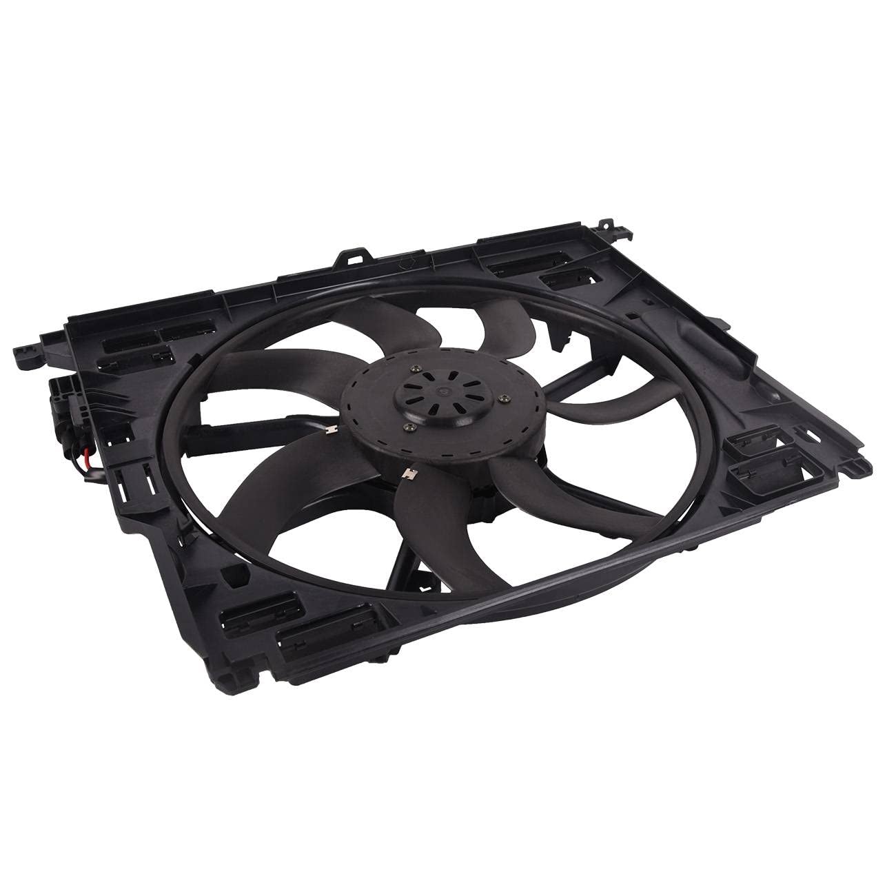 Topaz 17428509741 Radiator Cooling Fan Assembly - Compatible with BMW 528i 530i 535i 640i 740i 3.0L - High Performance Replacement Part for Engine Cooling System - Perfect for Summer Driving & Heavy Traffic Conditions