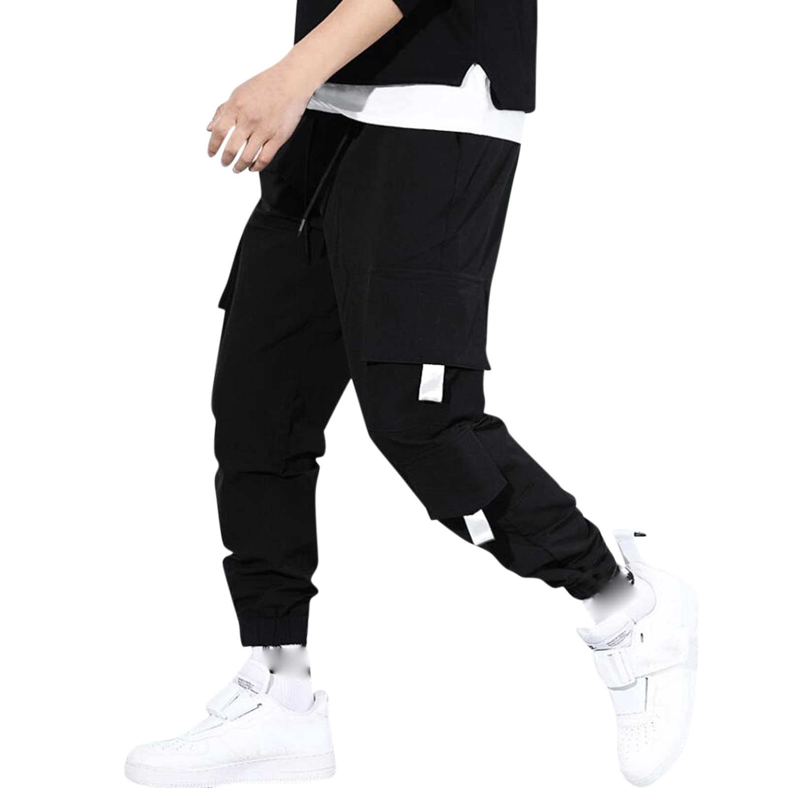 **Men's Casual Solid Color Workout Pants - Classic Fit Breathable Sweatpants for Hiking, Gym & Lounge - XXL Comfortable Slacks**