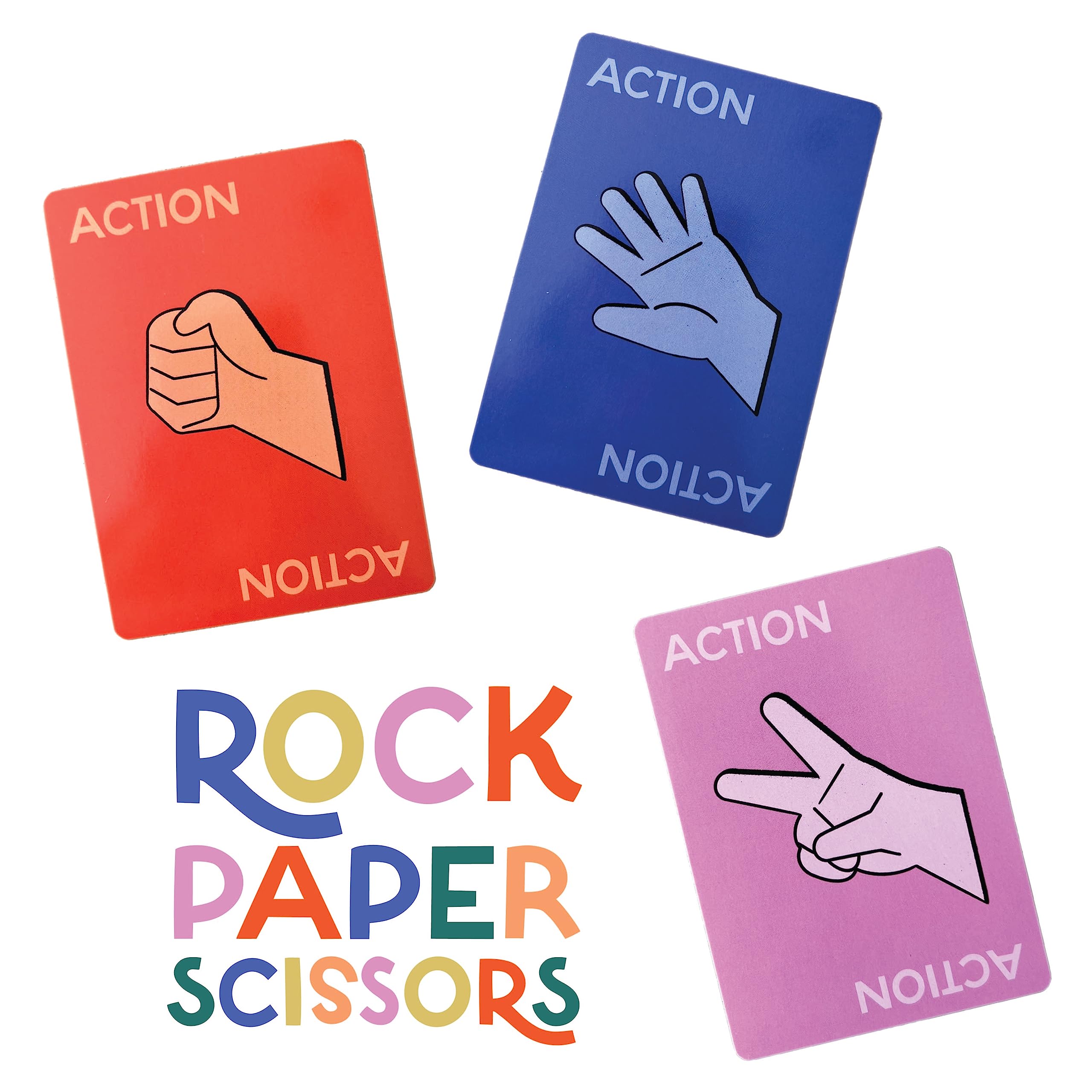 Rock Paper Scissors Card Game - Fun Family Party Game for Kids & Adults - Perfect for Game Nights, Travel, and Classroom Activities