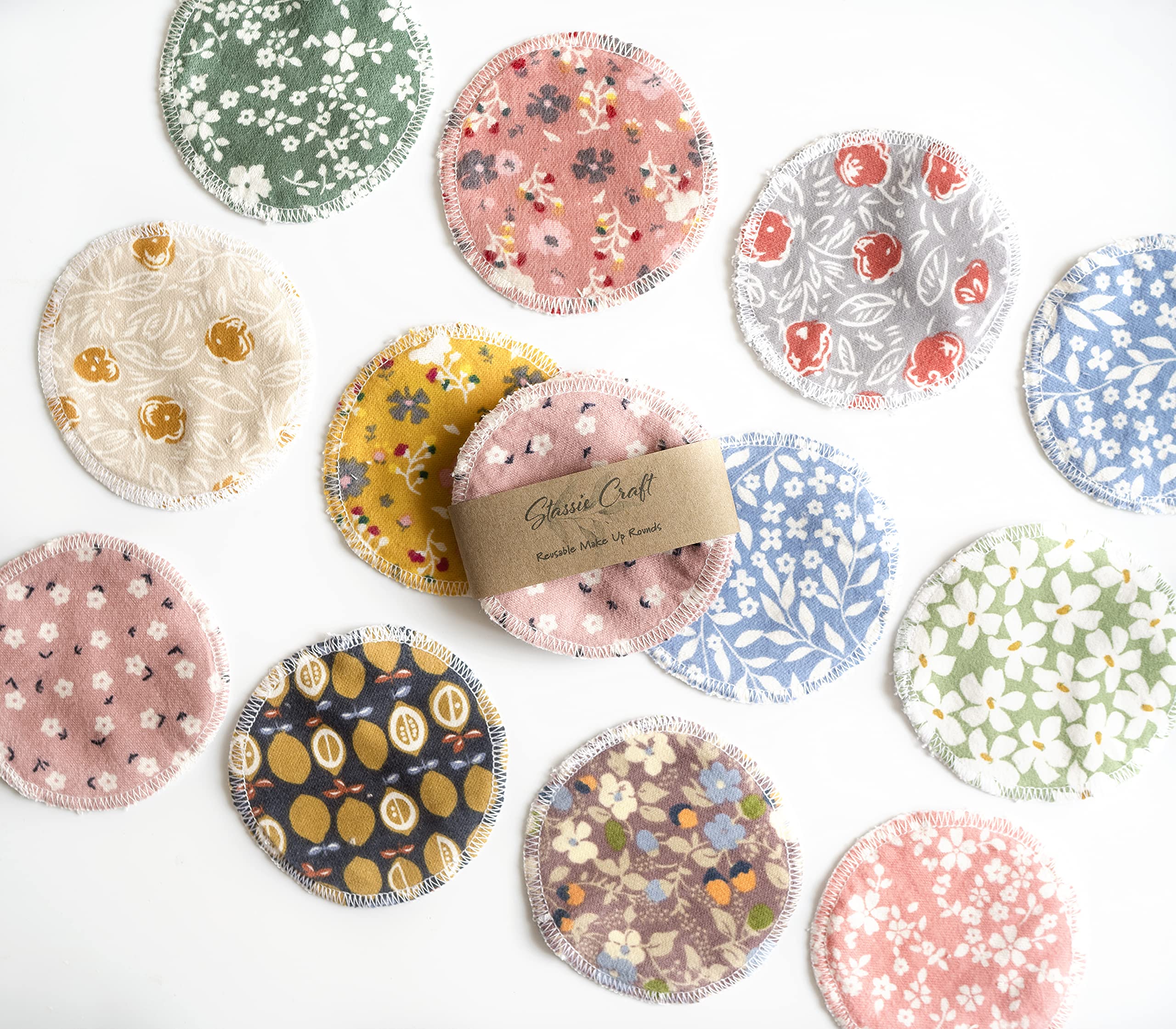 Eco-Friendly Reusable Makeup Remover Pads - 5 Pack Bamboo Cotton Rounds with Soft Fleece Backing | Gentle Face Cleansing for Daily Skincare Routine