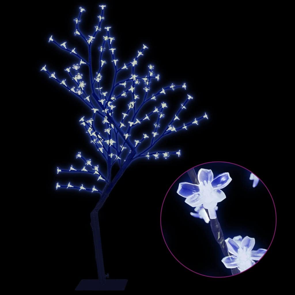128 LED Blue Cherry Blossom Christmas String Lights - 47.2
