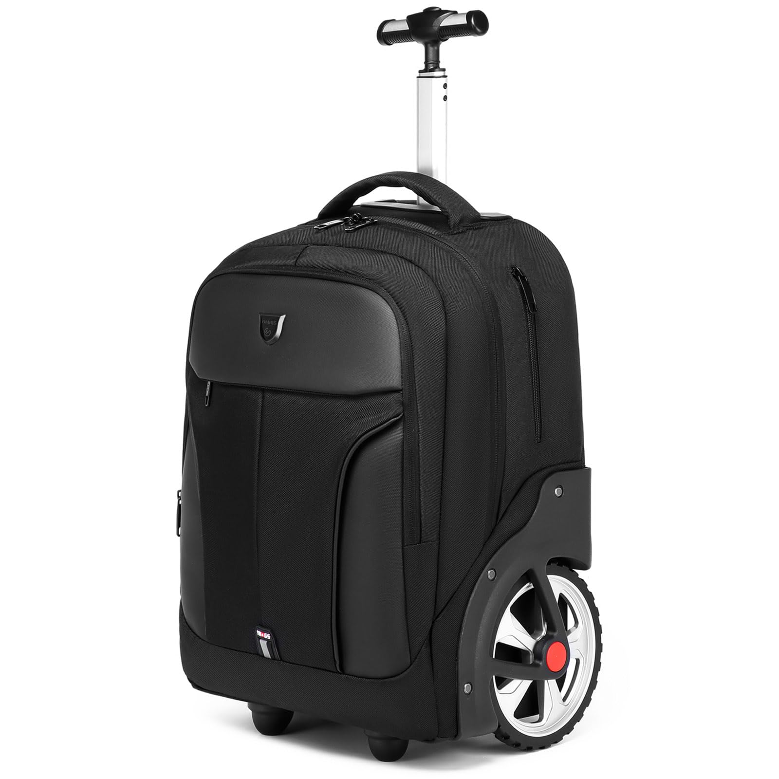 Waterproof Rolling Backpack with Wheels for Business, College & Travel - 17 Inch Laptop Compartment Wheeled Carry On Backpack for Adults - Perfect for Commuting, Air Travel & Campus Life