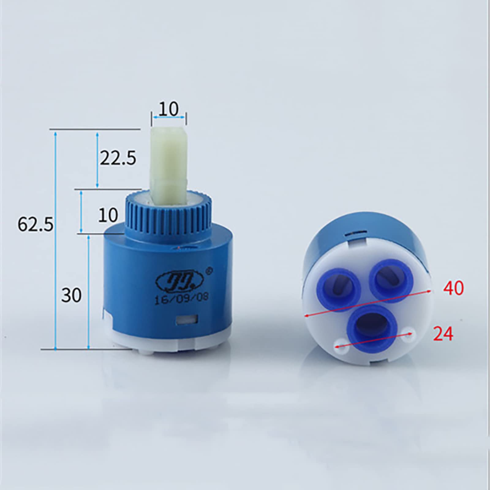 40mm Ceramic Disc Faucet Cartridge Replacement - Durable Tap Water Valve for Bathroom Sink, Basin & Kitchen Faucets - Perfect for Leaky Faucet Repair & Plumbing Maintenance
