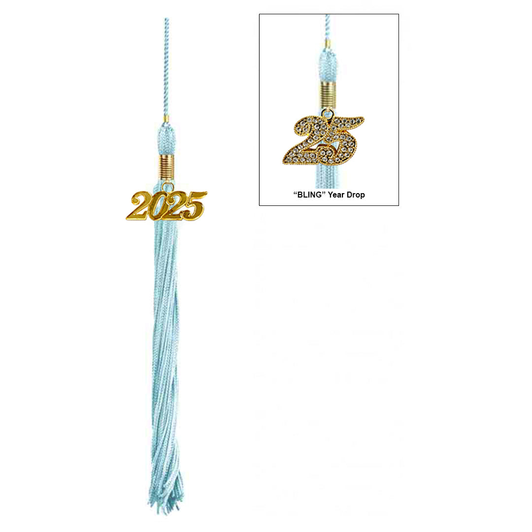 Shiny Light Blue High School Graduation Cap and Gown Set - Perfect for Graduation Ceremonies, Photo Shoots & Commencement Celebrations