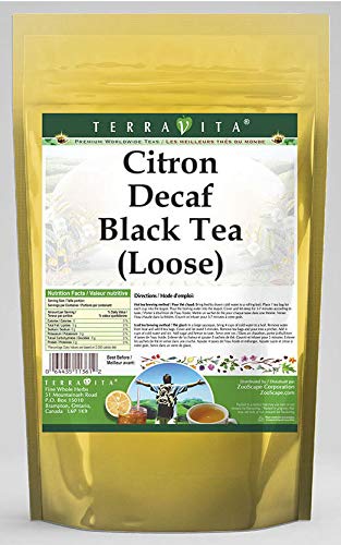 Organic Citron Decaf Black Tea Loose Leaf - 2 Pack (8 oz Each) | Caffeine-Free Herbal Tea for Relaxation & Evening Enjoyment | Perfect for Iced Tea, Gift Sets & Wellness Rituals