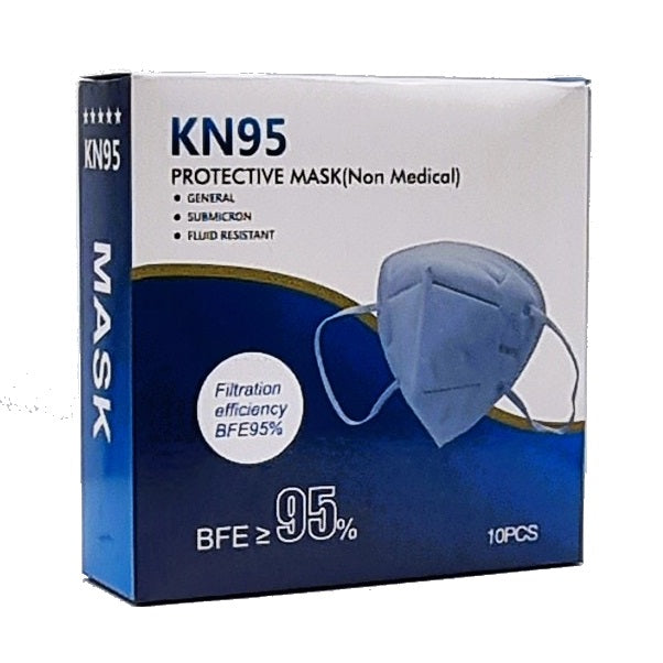 KN95 Face Mask 10 Pack - 5-Ply Protective Respirator for Adults - Dust Proof, Breathable Safety Mask for Construction, Healthcare & Daily Use