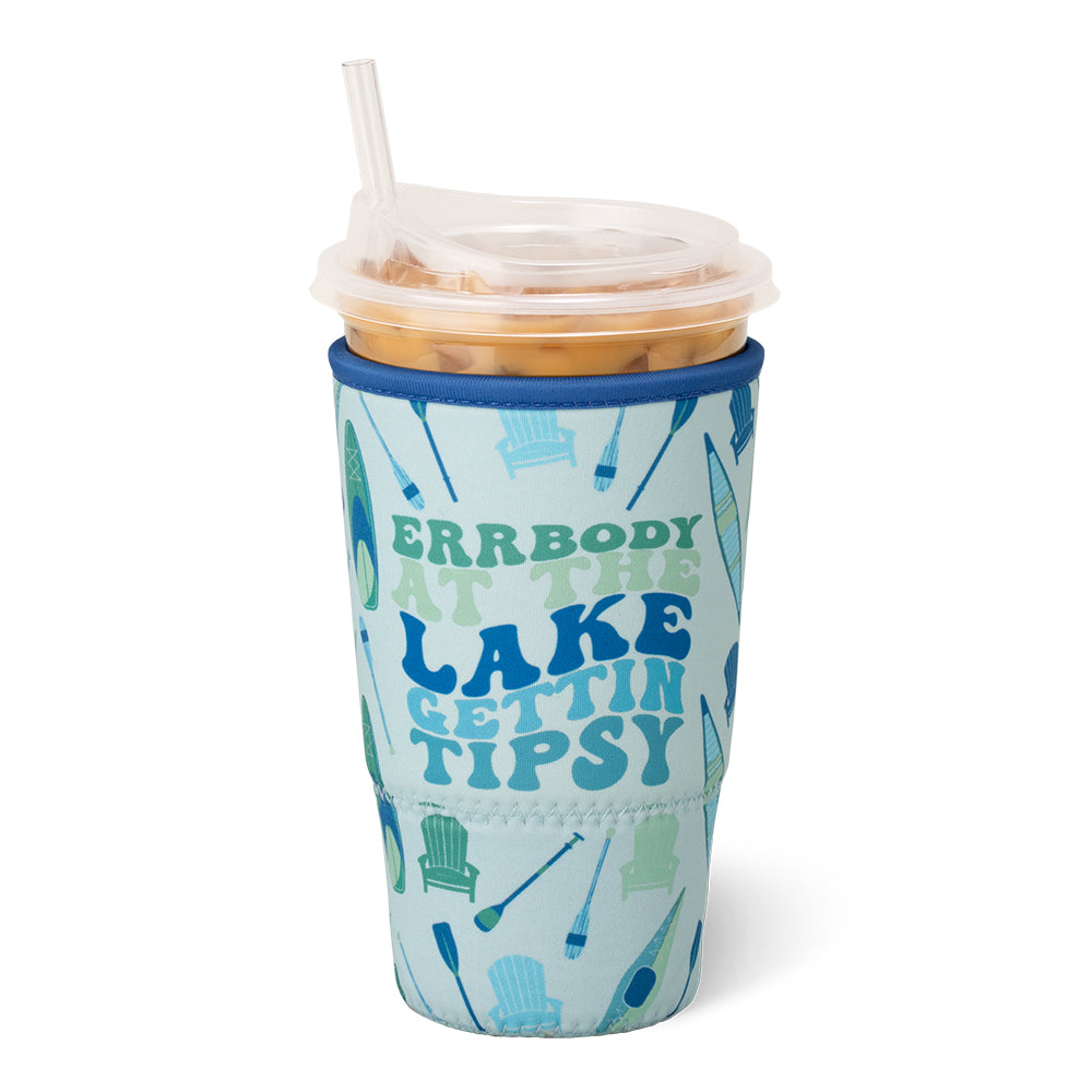 Errbody At The Lake Large Iced Cup Coolie - Insulated Can Cooler for Beer, Soda & Drinks - Perfect for Pool Parties, Beach Outings & BBQs
