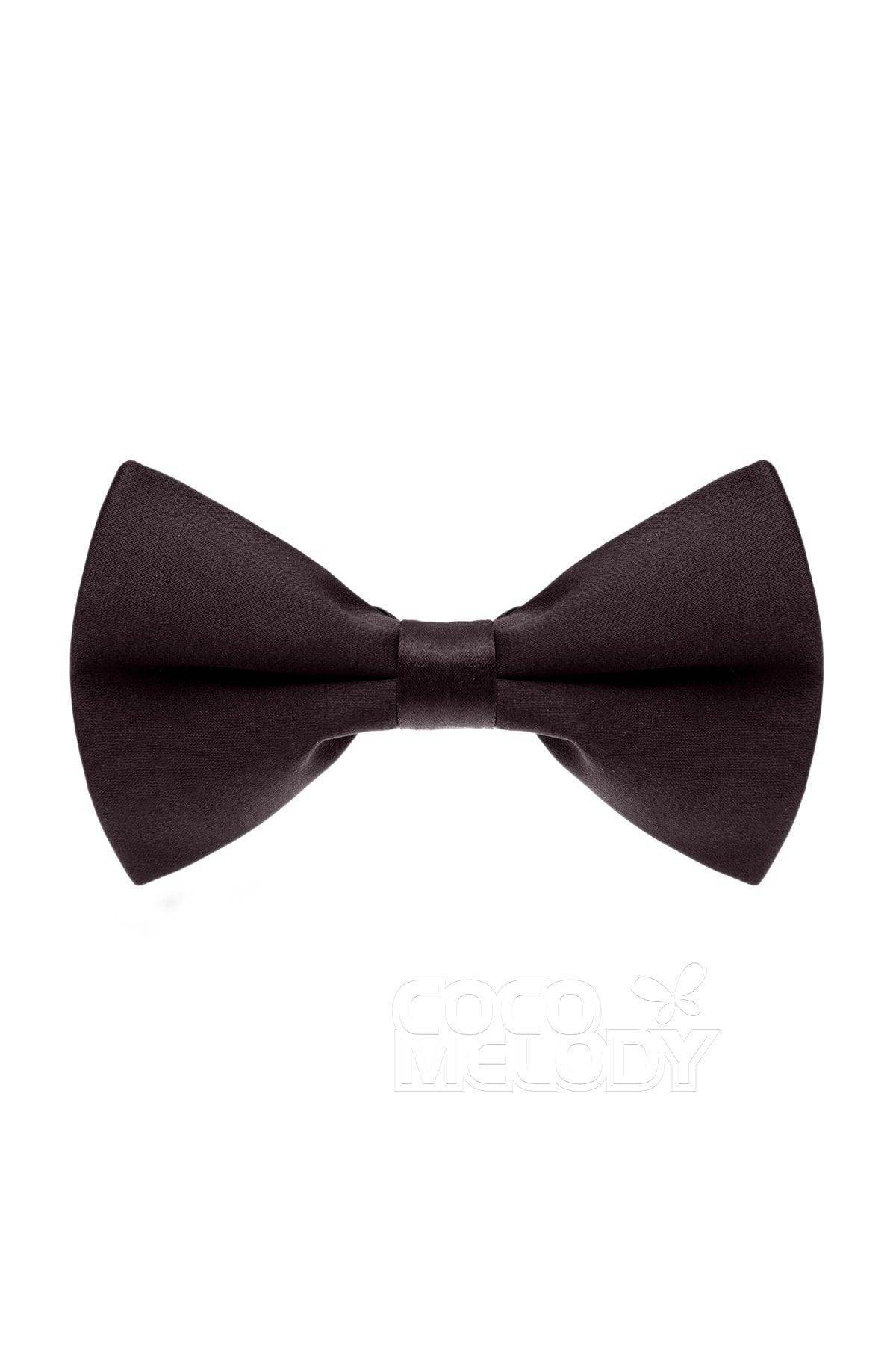 Elegant Men's Elastic Silk-Like Satin Bow Tie - Adjustable Formal Necktie for Weddings, Prom & Black Tie Events - CZ170016