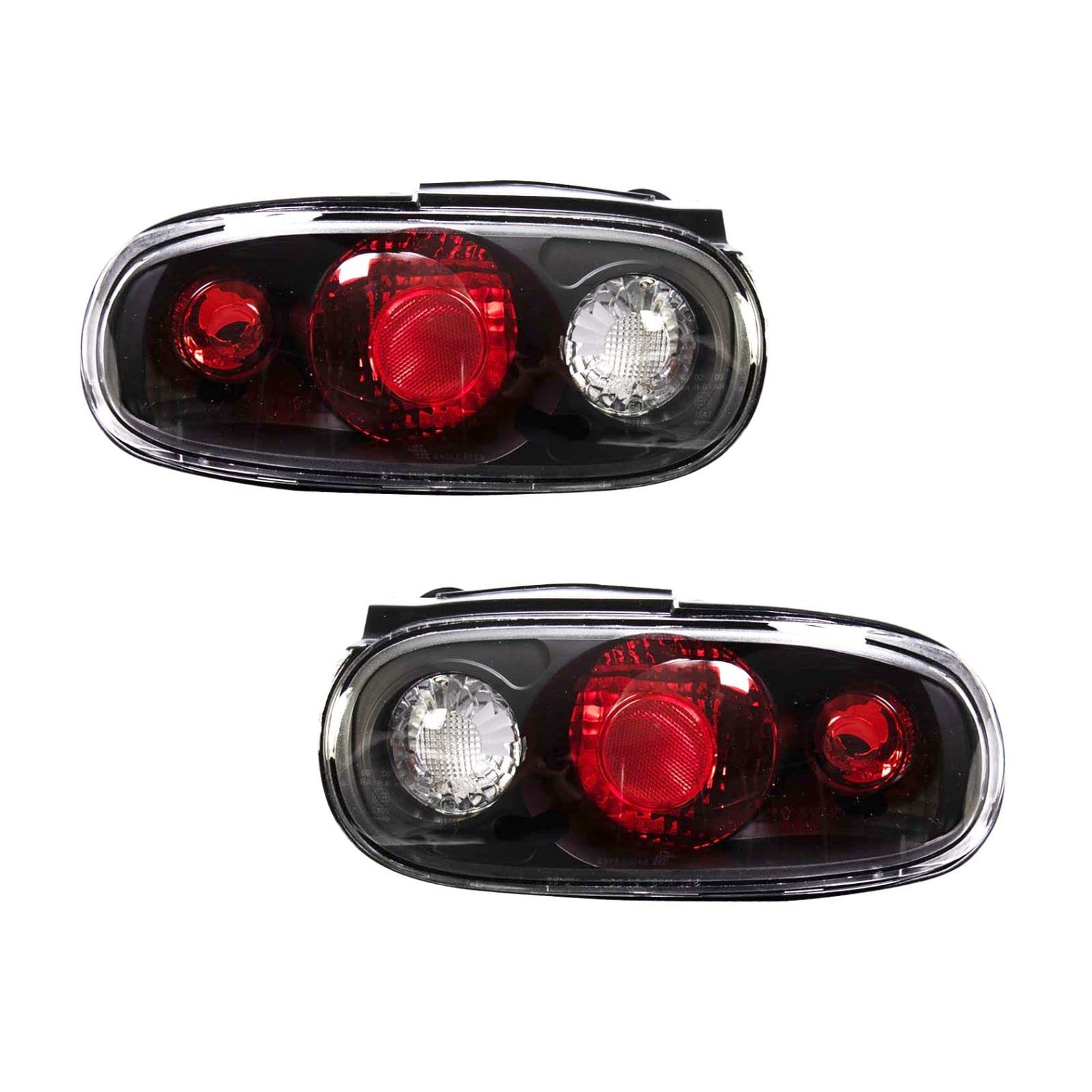 1990-1997 Mazda Miata Rear Tail Lights Set - MA2800104 & MA2801104 Replacement Parts - Perfect for Night Driving & Car Restoration Projects