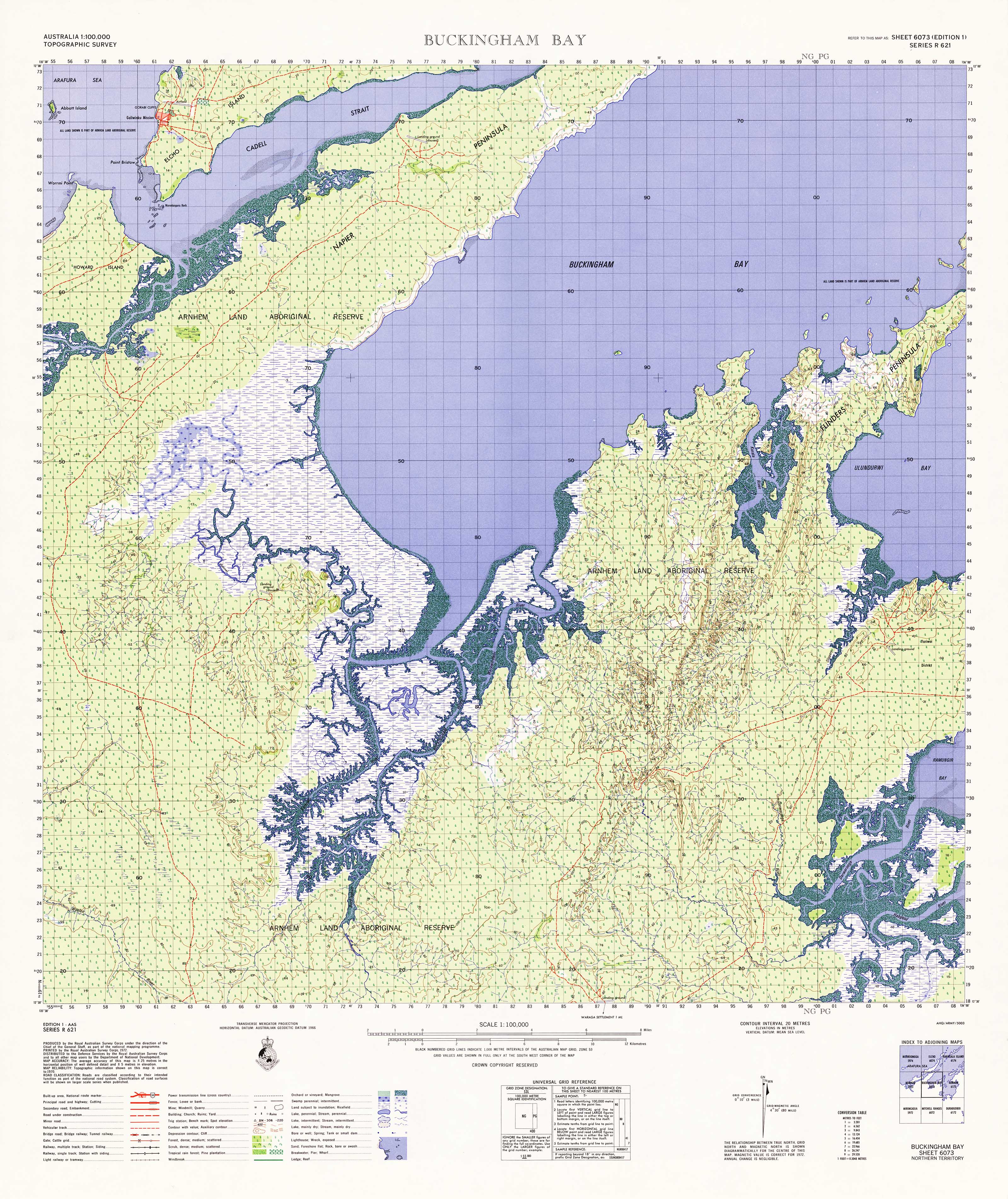 6073 Buckingham Bay 1:100,000 Scale Topographic Map - Hiking, Camping & Outdoor Navigation for Adventurers