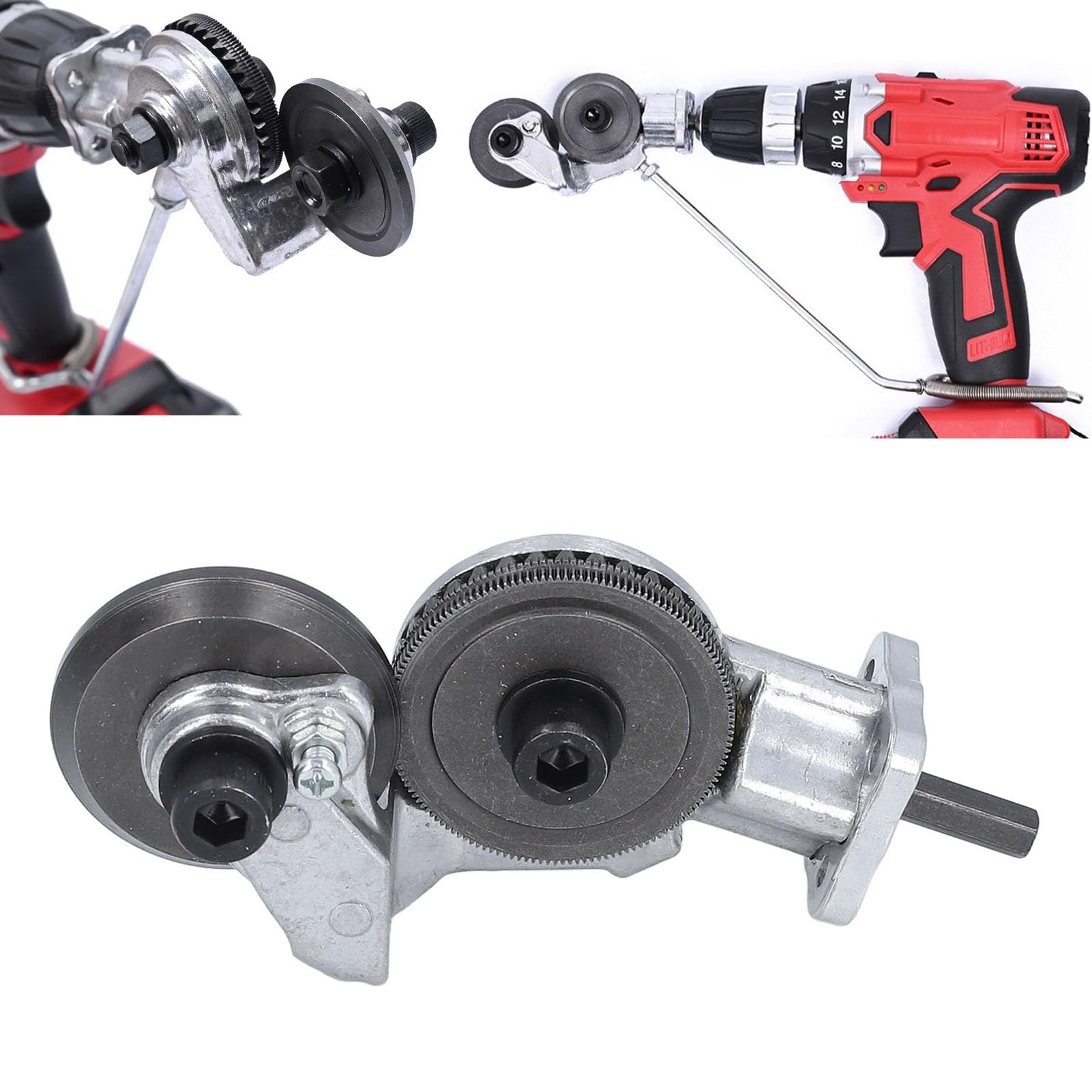 Electric Drill Plate Cutter Attachment - Metal Nibbler Tool for Cutting Iron, Steel, Copper & Aluminum Sheets | DIY Metalworking & Home Improvement Projects | Perfect for HVAC, Automotive & Construction Work