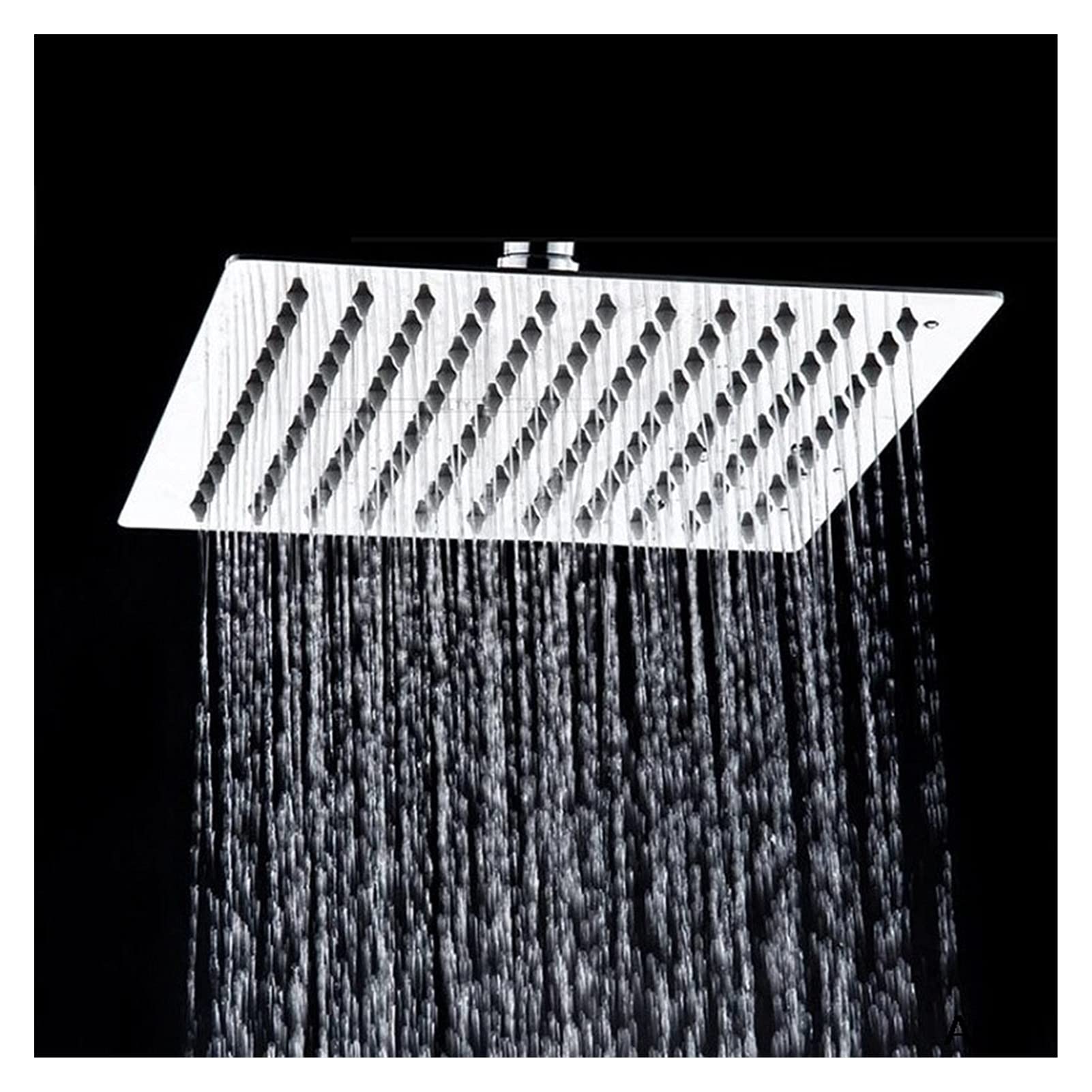 8 Inch Stainless Steel Rainfall Shower Head with Round Top Sprinkler - Bathroom Spray Shower Accessory for Luxurious Spa-Like Experience (Square Design, 20cm) - Perfect for Modern Bathrooms and Relaxing Showers
