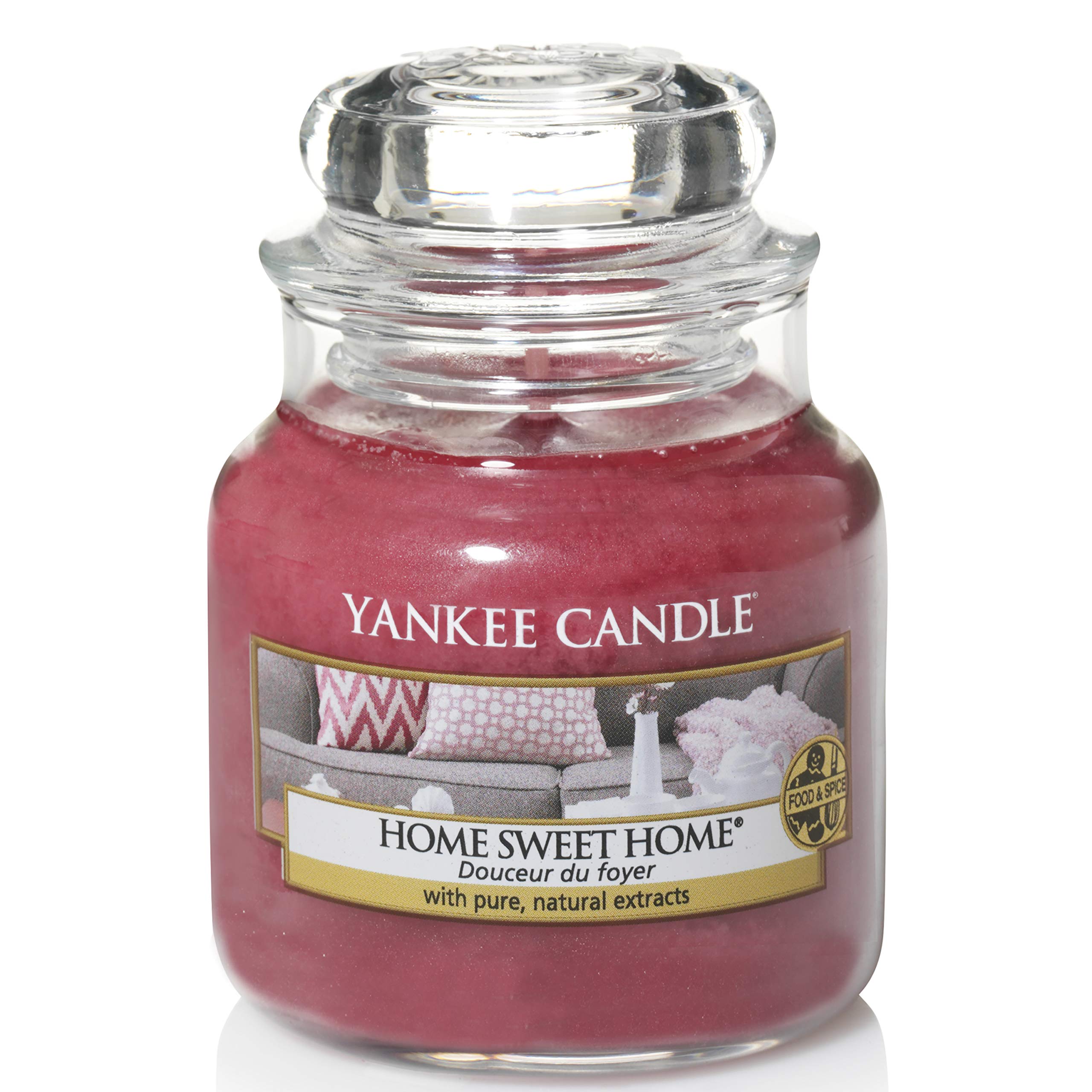Yankee Candle Small Jar Candle - Home Sweet Home Scented Candle for Cozy Home Decor, Gifts & Relaxation | Perfect for Living Room, Bedroom & Bathroom Aromatherapy