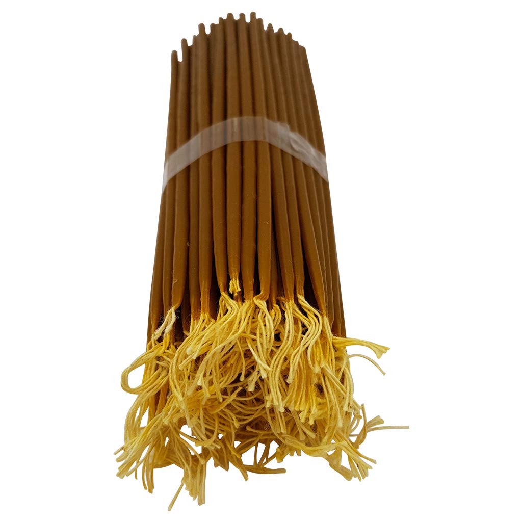 50 Beeswax Taper Candles 9 Inch - Handmade Pure Beeswax Candles with Natural Honey Scent for Church, Home, Wedding & Religious Ceremonies - Eco-Friendly Dripless Candles for Prayer, Meditation & Relaxation