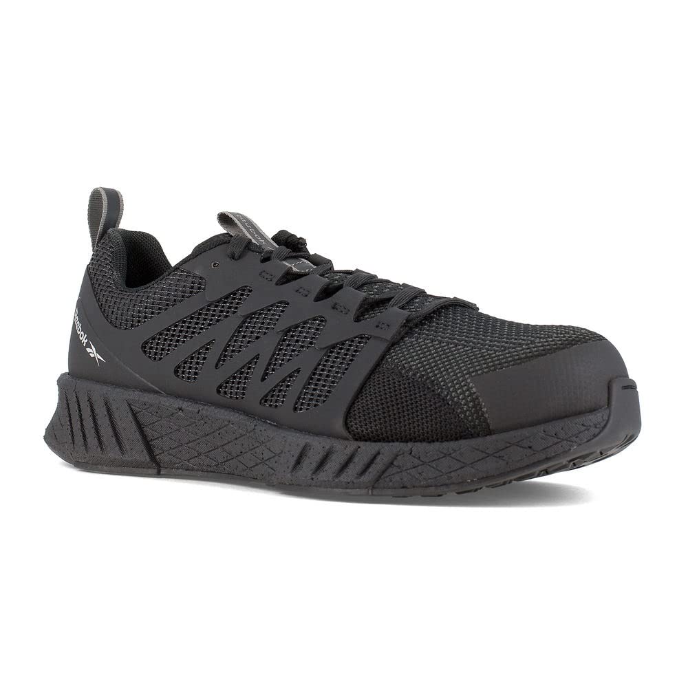 Reebok Men's Fusion Flexweave Safety Toe Athletic Work Shoes - OSHA Compliant for Construction & Industrial Use | Lightweight & Breathable for All-Day Comfort on Job Sites