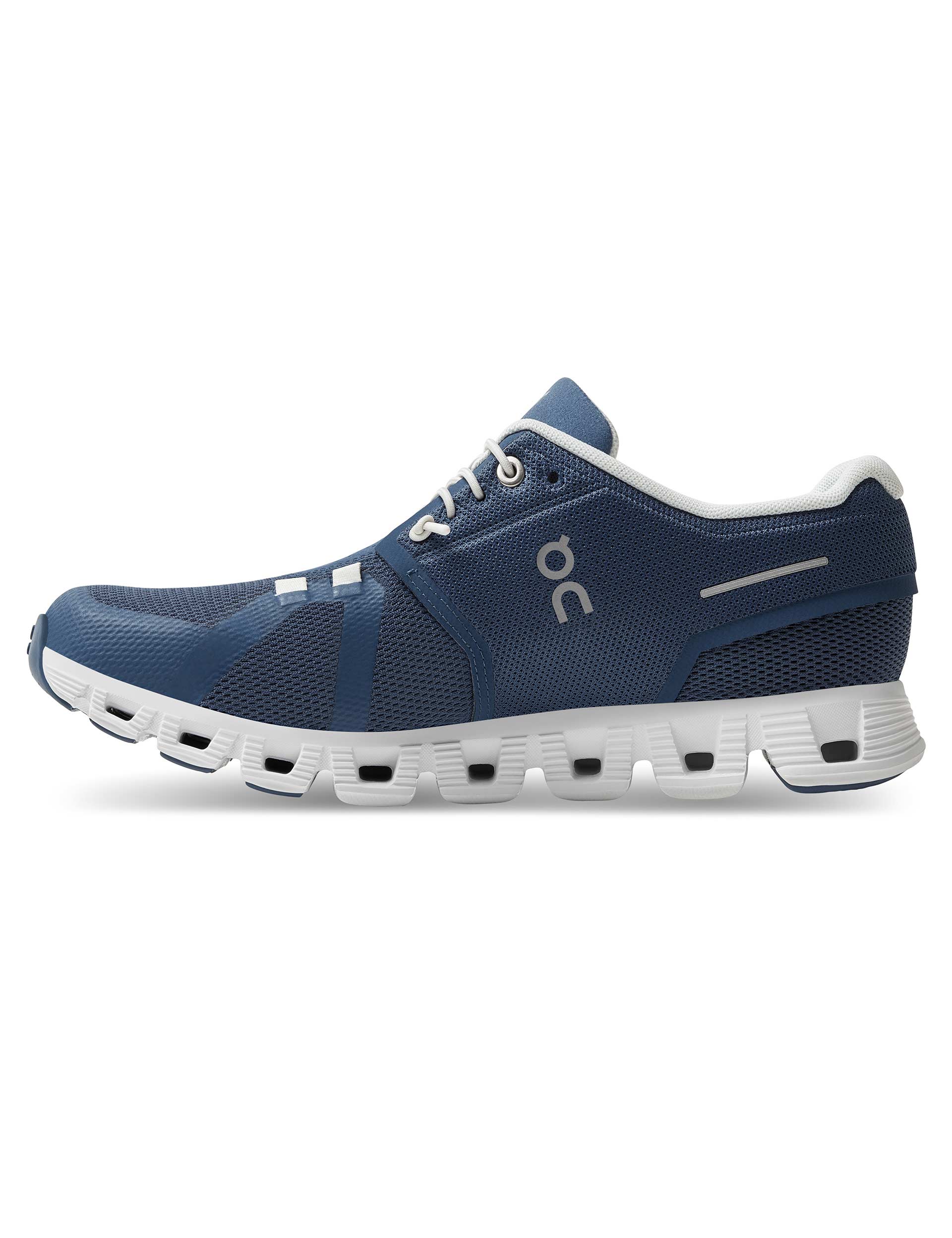 Cloud 5 Running Shoes - Lightweight Denim & White Sneakers for Men & Women - Perfect for Jogging, Gym Workouts & Casual Wear