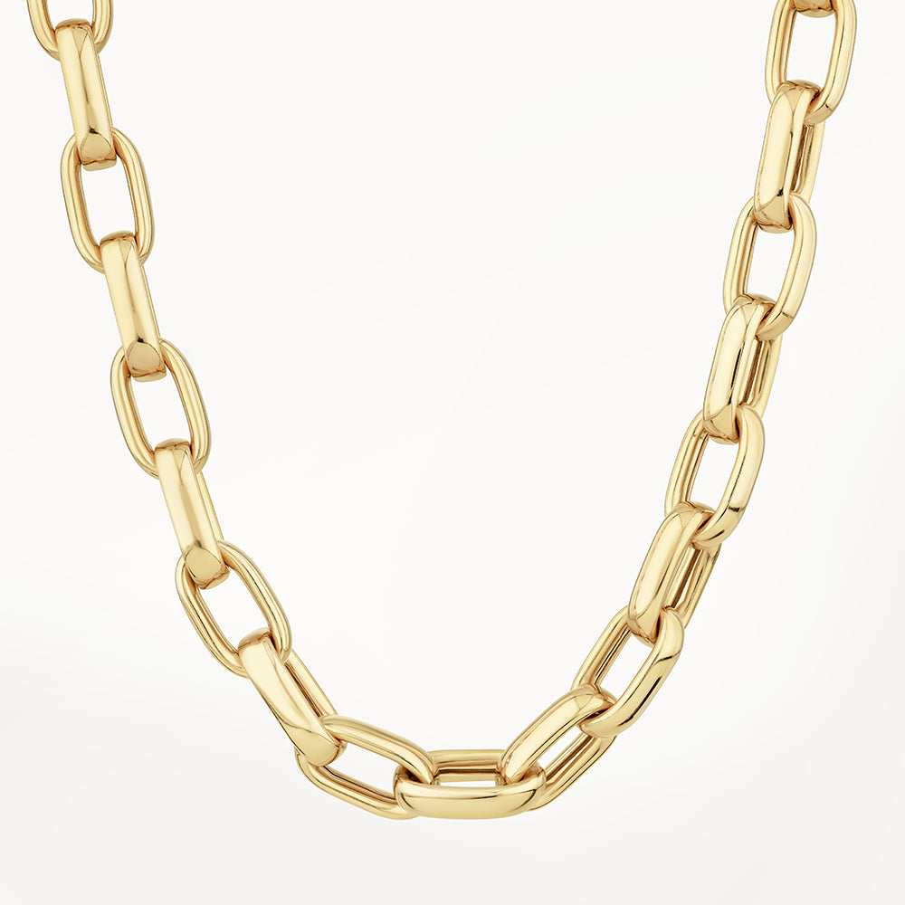 Elegant Gold Maxi Paperclip Chain Necklace for Women - Perfect for Office Wear, Date Nights & Layering Jewelry