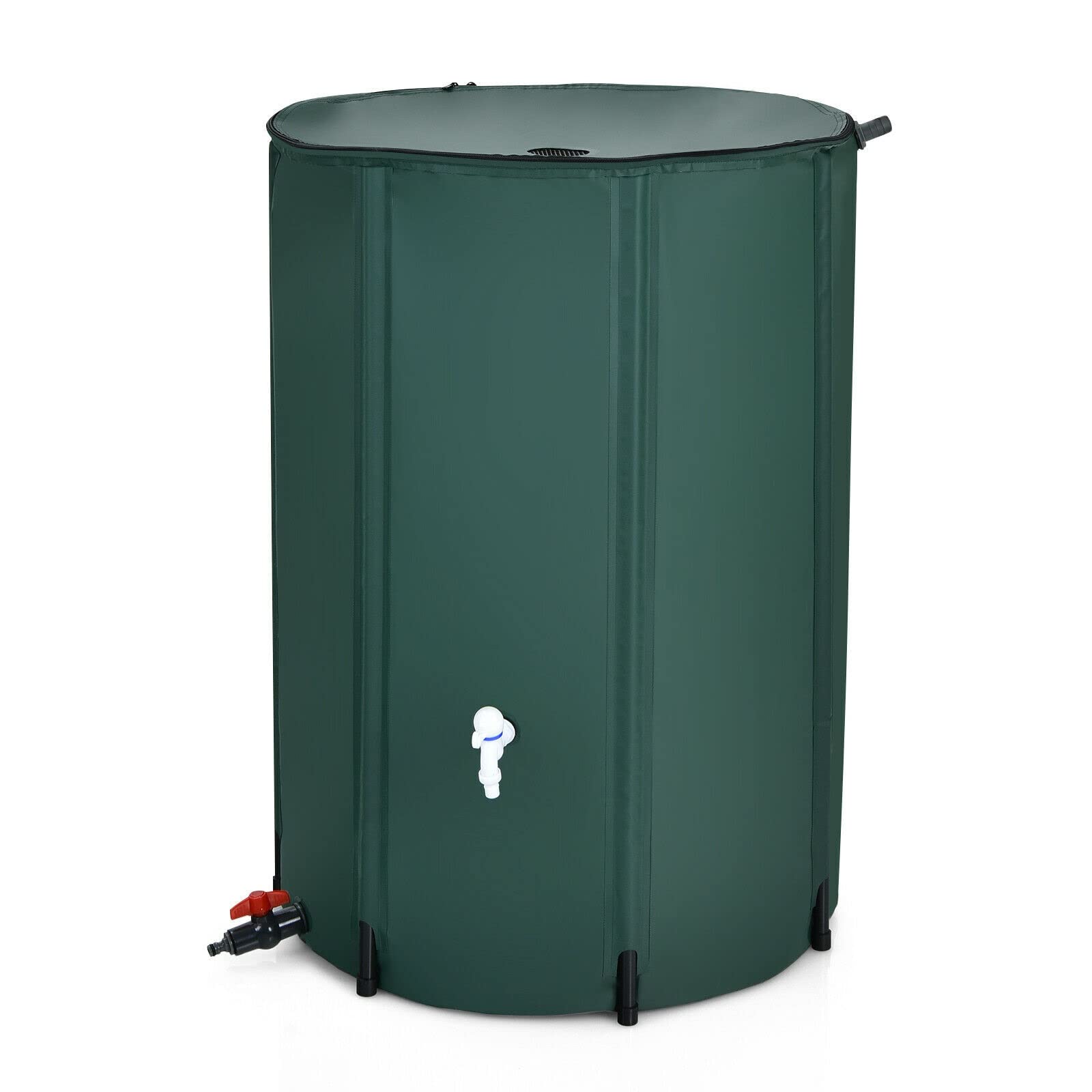 100 Gallon Rain Barrel Water Collector - Portable Outdoor Water Storage Tank with Spigot & Filter - Perfect for Garden Irrigation, Lawn Watering & Emergency Water Supply