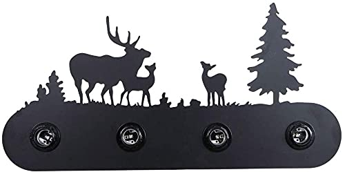 ZPTECH Minimalist Wall Sconce - Retro Style 4-Light Wall Lamp with Wrought Iron Frame & Switch, Black Finish | Perfect for Bedroom, Hotel, Restaurant & Living Room Decor | Vintage Candle Wall Lighting for Cozy Ambiance