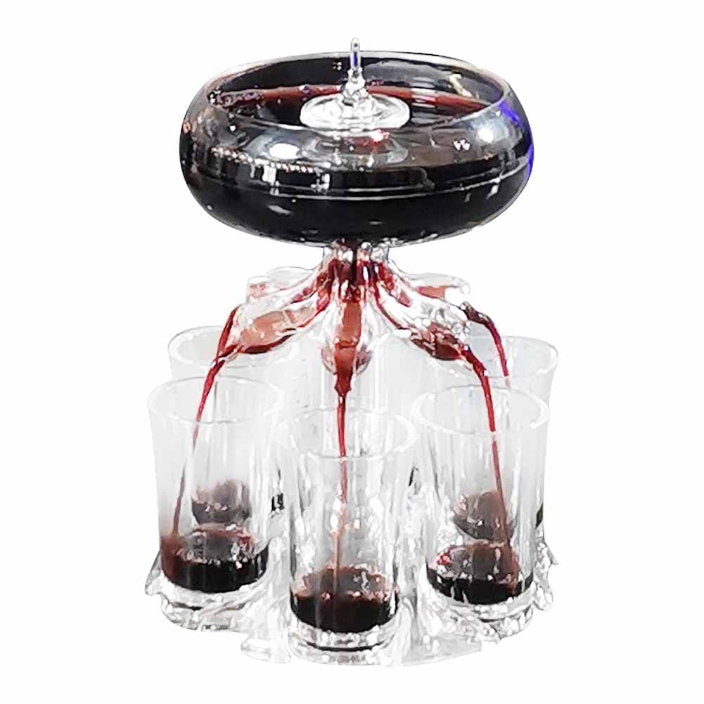 Premium 6-Piece Glass Liquid Dispenser Set for Bar & Home - Wine, Whiskey, Shot Pouring with Uniform Separation, Anti-Overflow Design | Perfect for Bartending, Parties, Restaurants & Home Entertaining