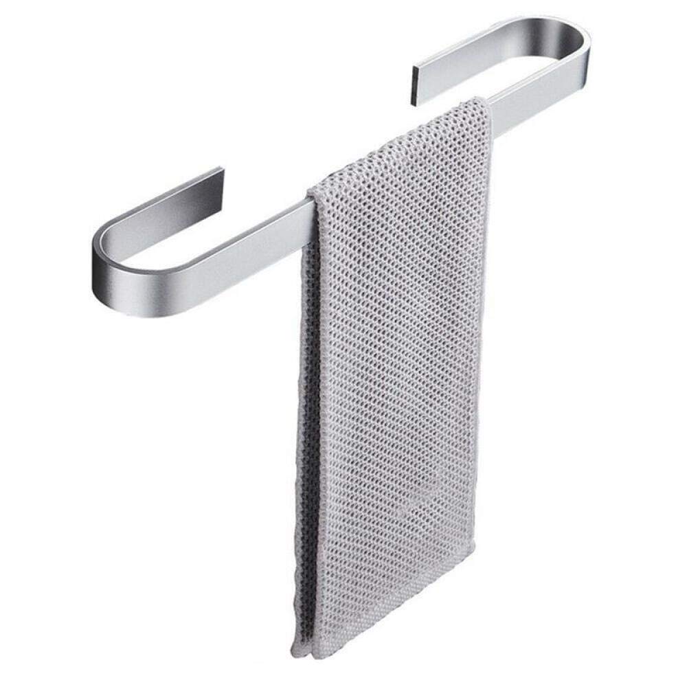 Stainless Steel Self-Adhesive Towel Rack - No Drill Bathroom Towel Holder for Bedroom & Bathroom Storage, Clothes Hanger - Perfect for Small Spaces, Apartments, and Dorm Rooms