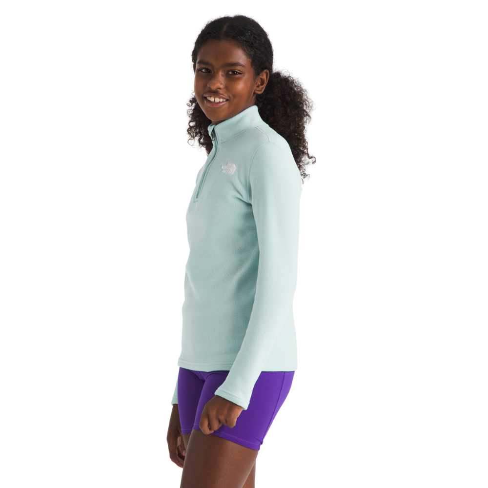 The North Face Youth Glacier 1/4 Zip Fleece Pullover for Girls - Lightweight & Warm Quarter-Zip Jacket for Outdoor Activities, Hiking, and School