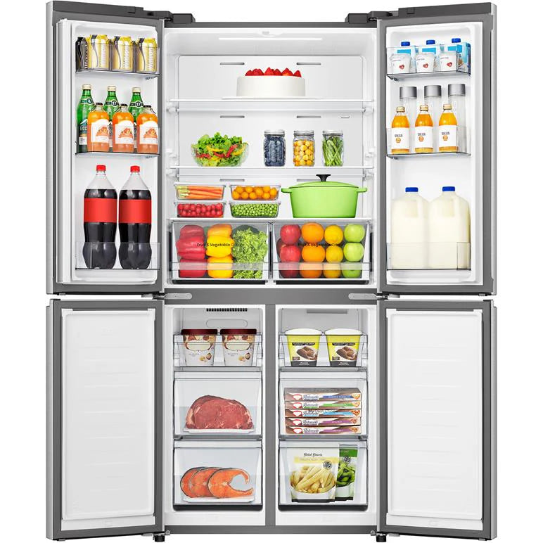 Hisense HRCD483G 483L White Glass French Door Refrigerator - PureFlat Design, Energy Efficient, 3-Year Warranty - Perfect for Modern Kitchens & Open-Concept Homes