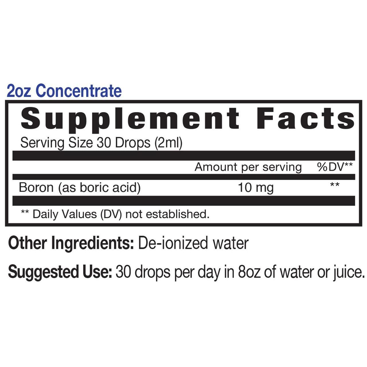 Eidon Ionic Minerals Boron Liquid Concentrate Supplement - Supports Bone Health & Joint Function - Perfect for Daily Wellness & Active Lifestyles