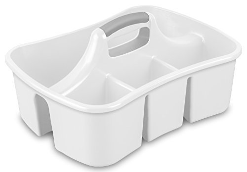 Groom Industries Cleaning Caddy - Portable Bathroom & Kitchen Organizer with Handle for Sponges, Brushes & Cleaning Supplies | Perfect for Home, Office & Commercial Use