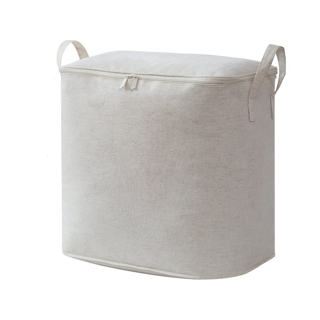 Large Waterproof Closet Storage Bag for Clothes, Quilts, Pillows & Blankets - Thick Linen Foldable Organizer (Color C, Size A) | Perfect for Seasonal Storage, Travel & Home Organization