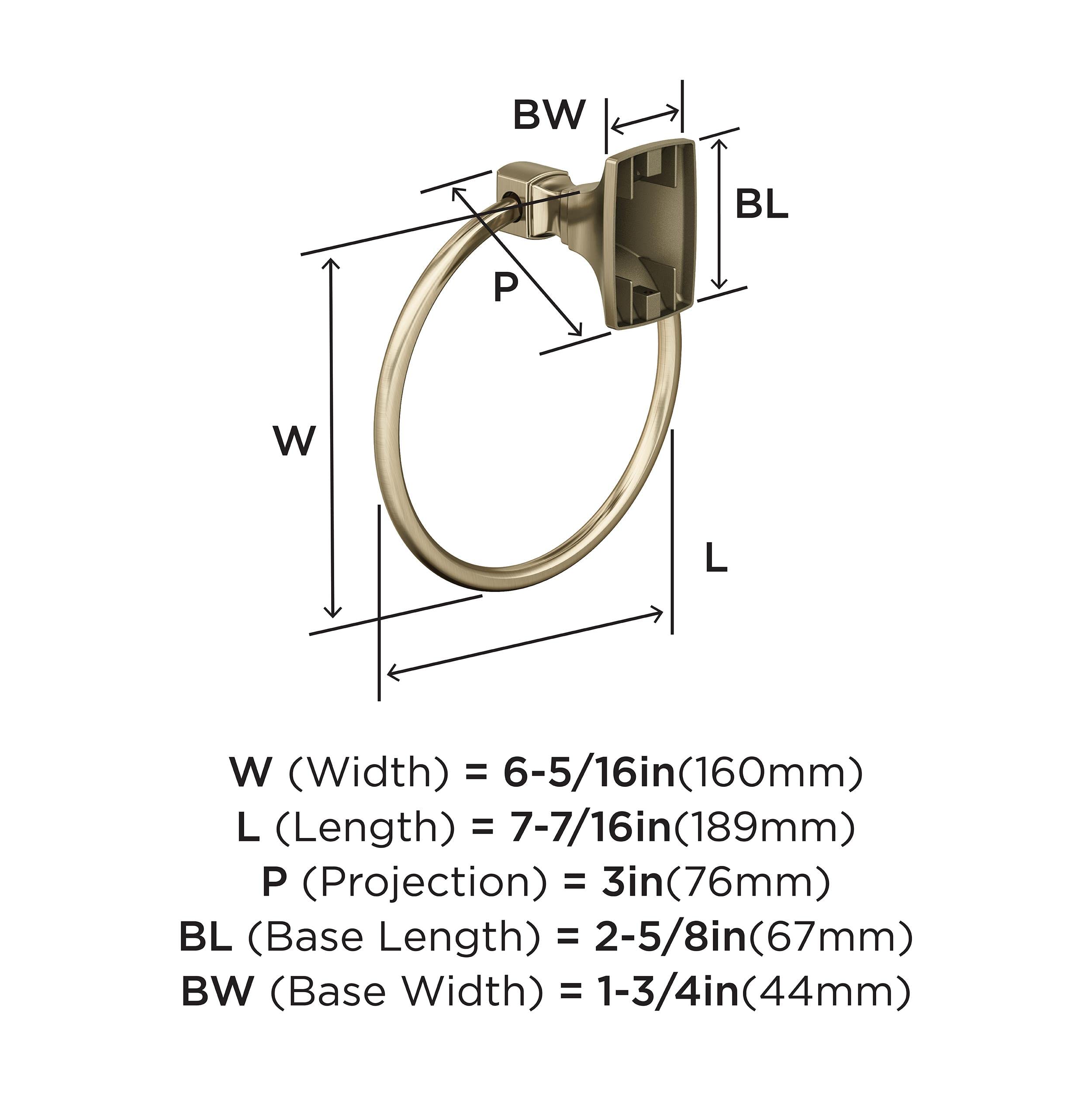 Golden Champagne Towel Ring - 7.4