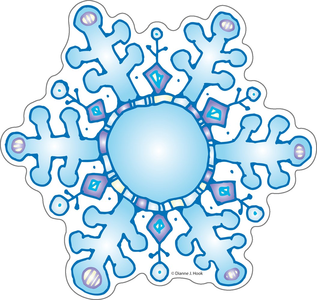 Carson Dellosa 36-Piece Snowflake Winter Wonderland Decorations Set | Paper Snowflakes for Christmas Bulletin Boards, Classroom & Winter Party Decor | Perfect for Holiday Displays, School Activities & Seasonal Home Decor