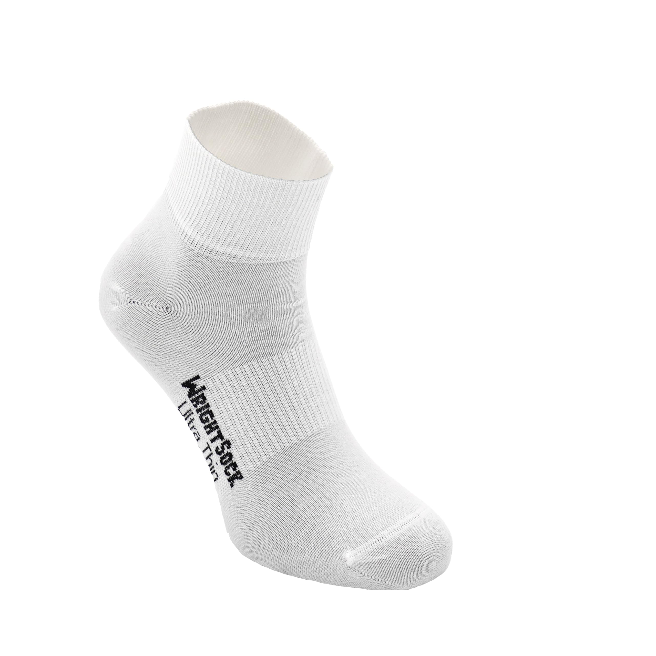 Wrightsock Ultra Thin Quarter Running Socks for Men & Women - Moisture Wicking Athletic Socks for Marathon & Training - Made in USA - Perfect for Running, Hiking & Gym Workouts