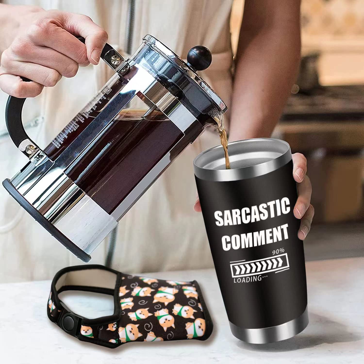 20oz Insulated Stemless Wine Tumbler with Lid - Funny Sarcastic Gift for Men, Women, Mom, Sister & Best Friend | Birthday Present, Office Use, Outdoor Picnics & Party Drinking Cup