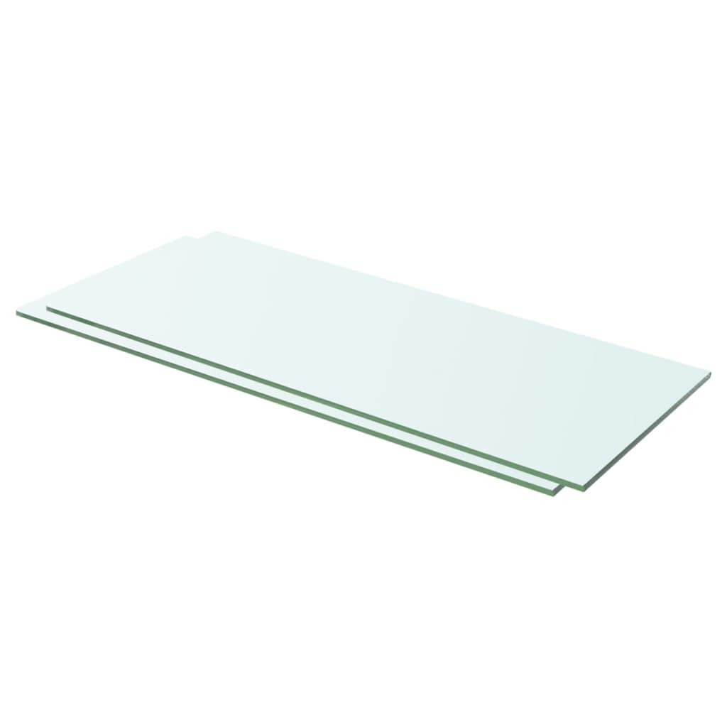 Floating Shelves Wall Mounted - 2 Pack Clear Glass Shelves 23.6