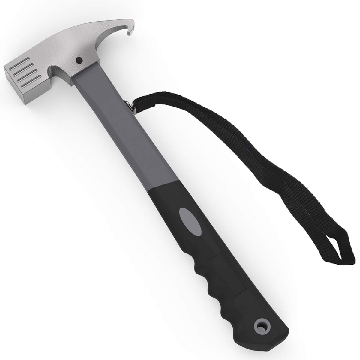 **Heavy Duty Camping Hammer with Tent Stake Remover - 12.6