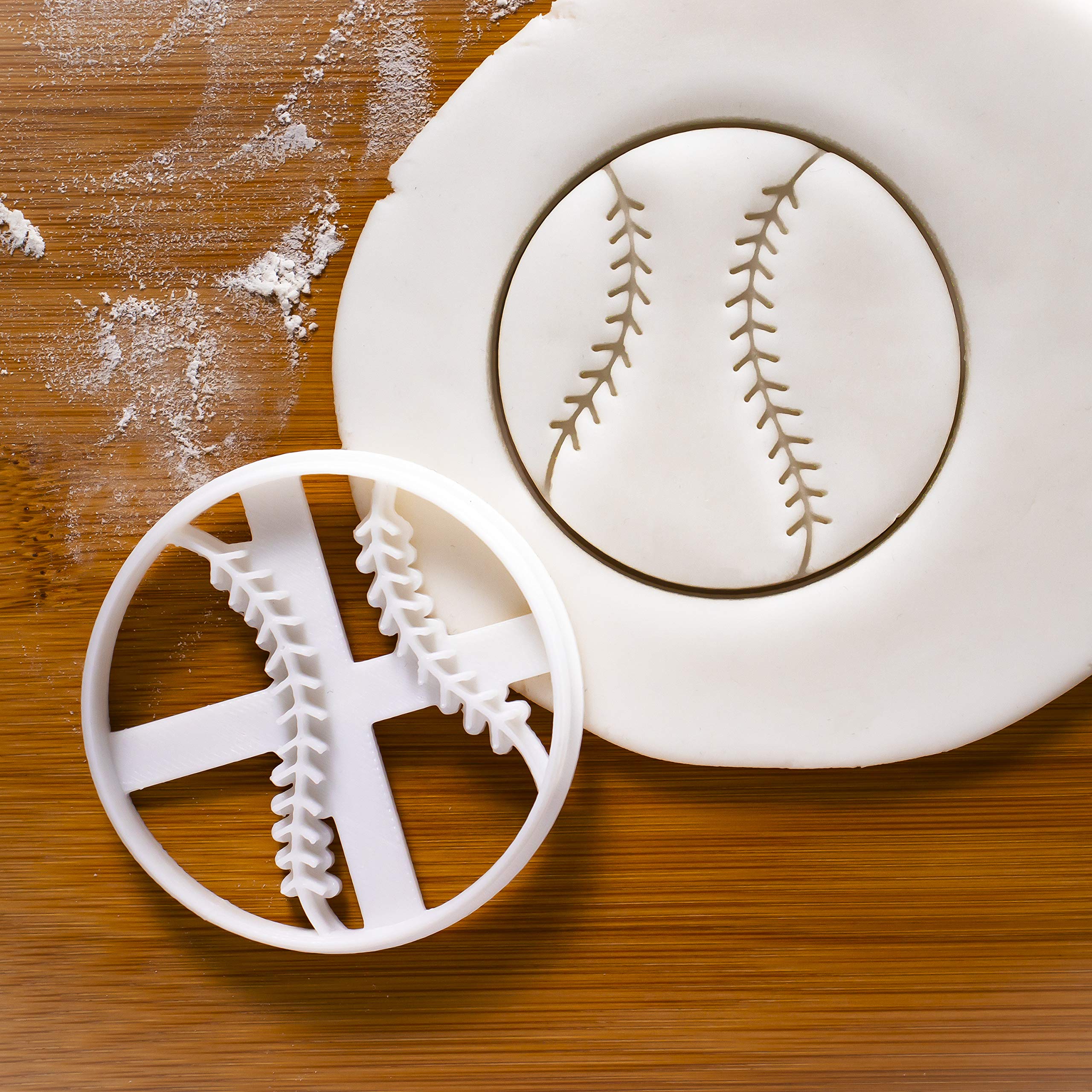 Set of 3 Stainless Steel Softball Cookie Cutters - Bat, Glove & Ball Designs for Baking, DIY Cookies & Cake Decorating | Perfect for Baseball Parties, Sports Themed Events & Gift Giving