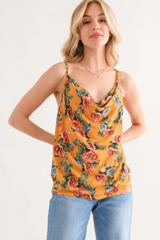Floral Printed Casual Tank Top for Women - Breathable Summer Sleeveless Blouse - Perfect for Beach, Vacation & Outdoor Activities