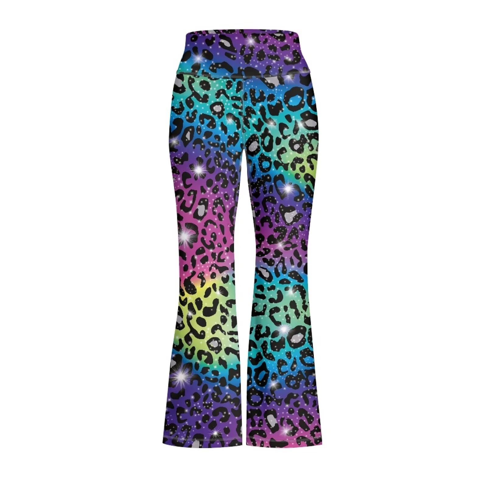Girls High Waisted Flare Leggings - Casual Wide Leg Bell Bottom Yoga Pants for Kids Age 5-14 | Perfect for Dance, School & Playtime