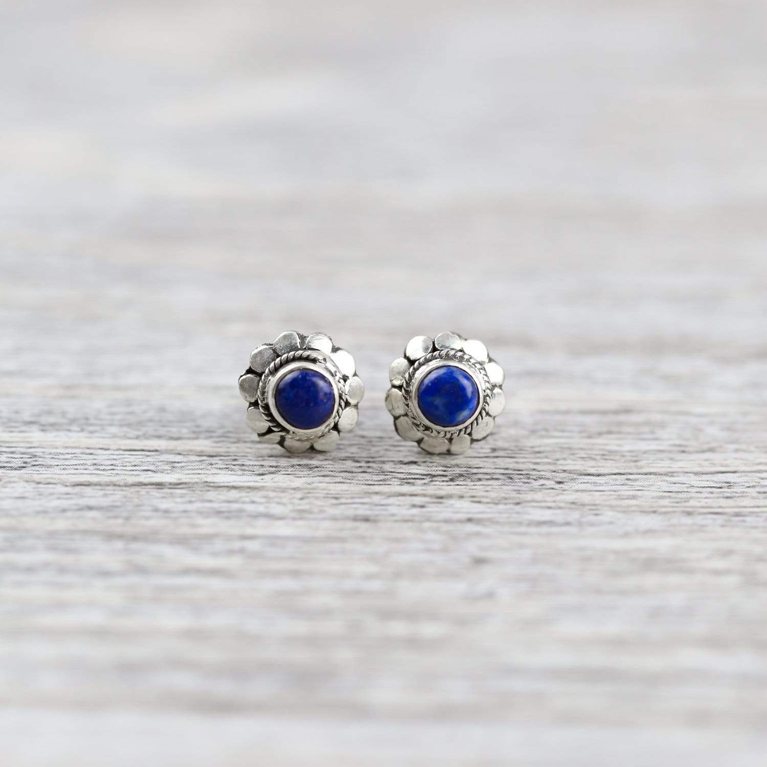 Healing Lapis Lazuli Stud Earrings - Natural Gemstone Jewelry for Women, Hypoallergenic & Stylish - Perfect for Everyday Wear, Gifts & Spiritual Healing